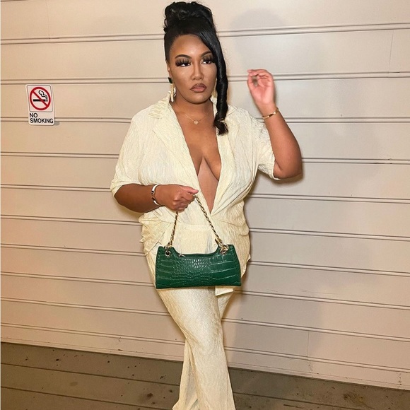 Pants - Two Piece Silk Pant Set